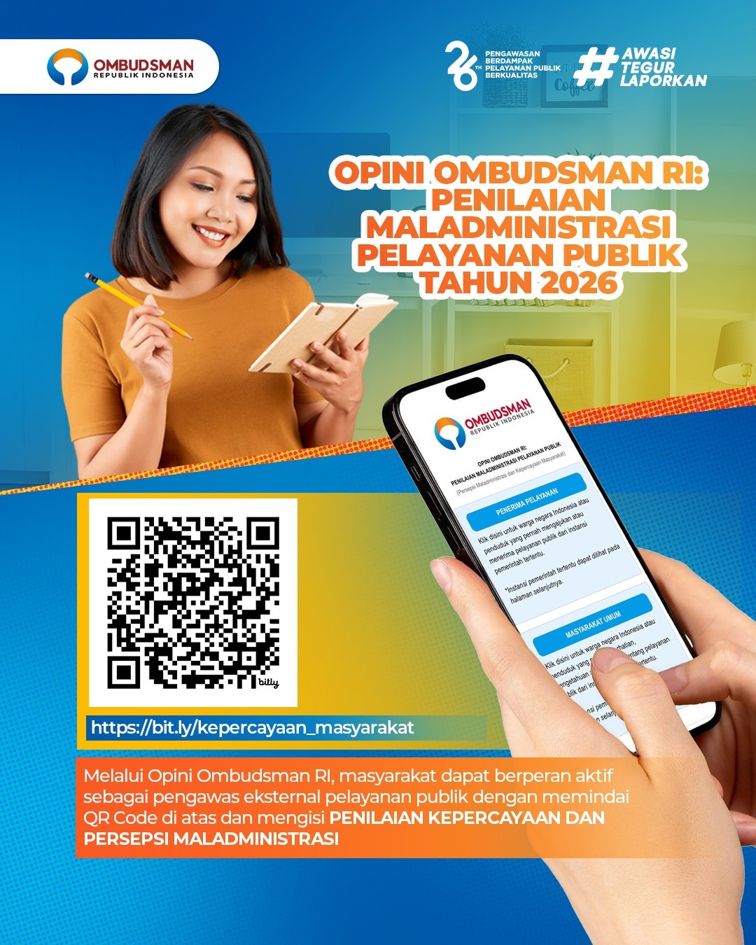Opini Ombudsman RI Penilaian Maladministrasi Pelayanan Publik Tahun 2026